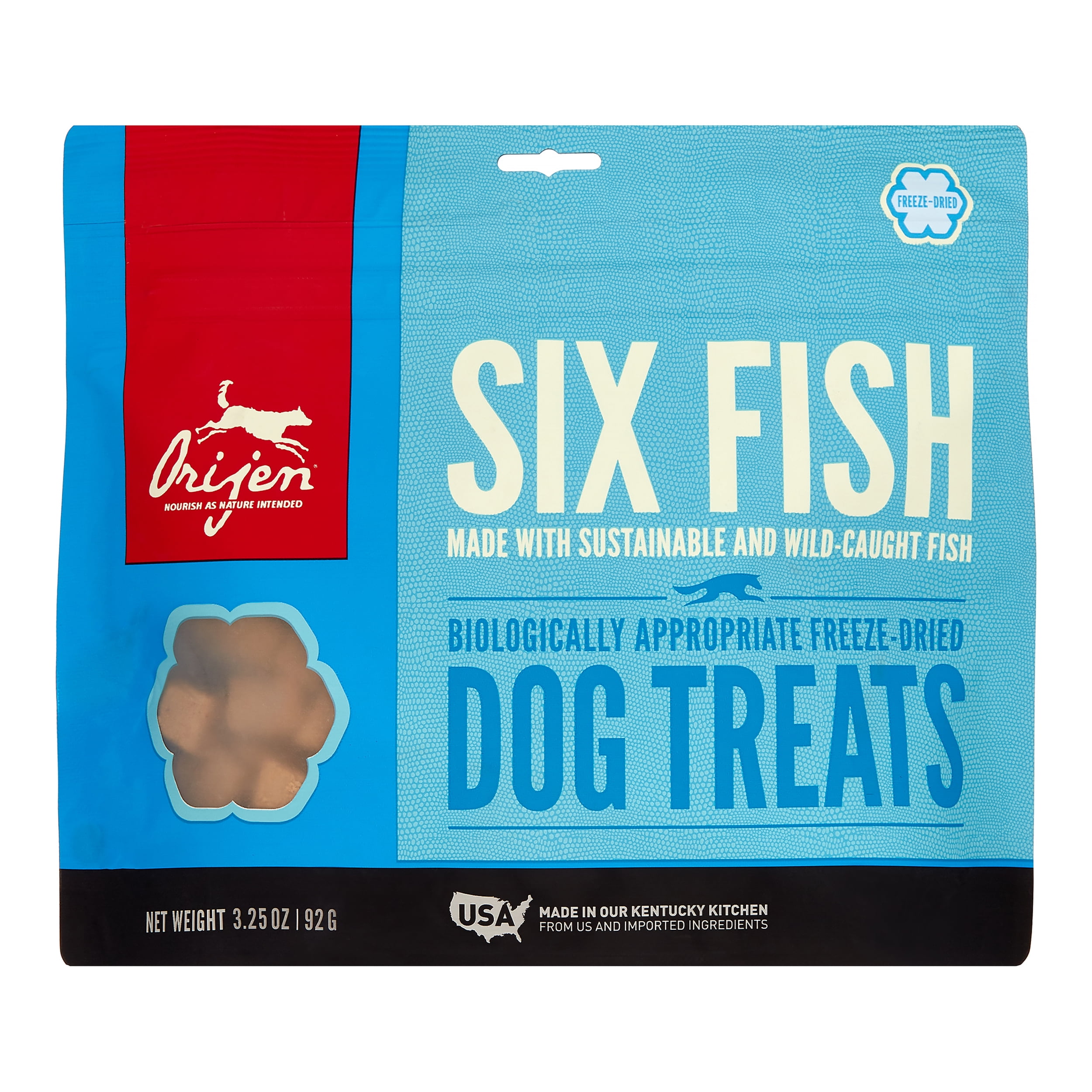 Orijen Six Fish Biologically Appropriate Freeze Dried Dog Treats, 3.25