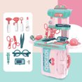 thumbnail image 4 of Pink Kitchen With Suitcase Pretend Play Toys Bauble Simulation Children Kids Game Girls House Kitchens, 4 of 4