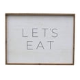 thumbnail image 1 of Parisloft Large Farmhouse Let's Eat Wood Wall Decor Sign, 1 of 6