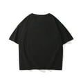 thumbnail image 2 of ZCFZJW Men's Cotton T-Shirts Oversized Short Sleeves Casual Loose Regular Fit Summer Solid Basic Athletic Workout Tee Tops Baggy Shirts Black XXXL, 2 of 3