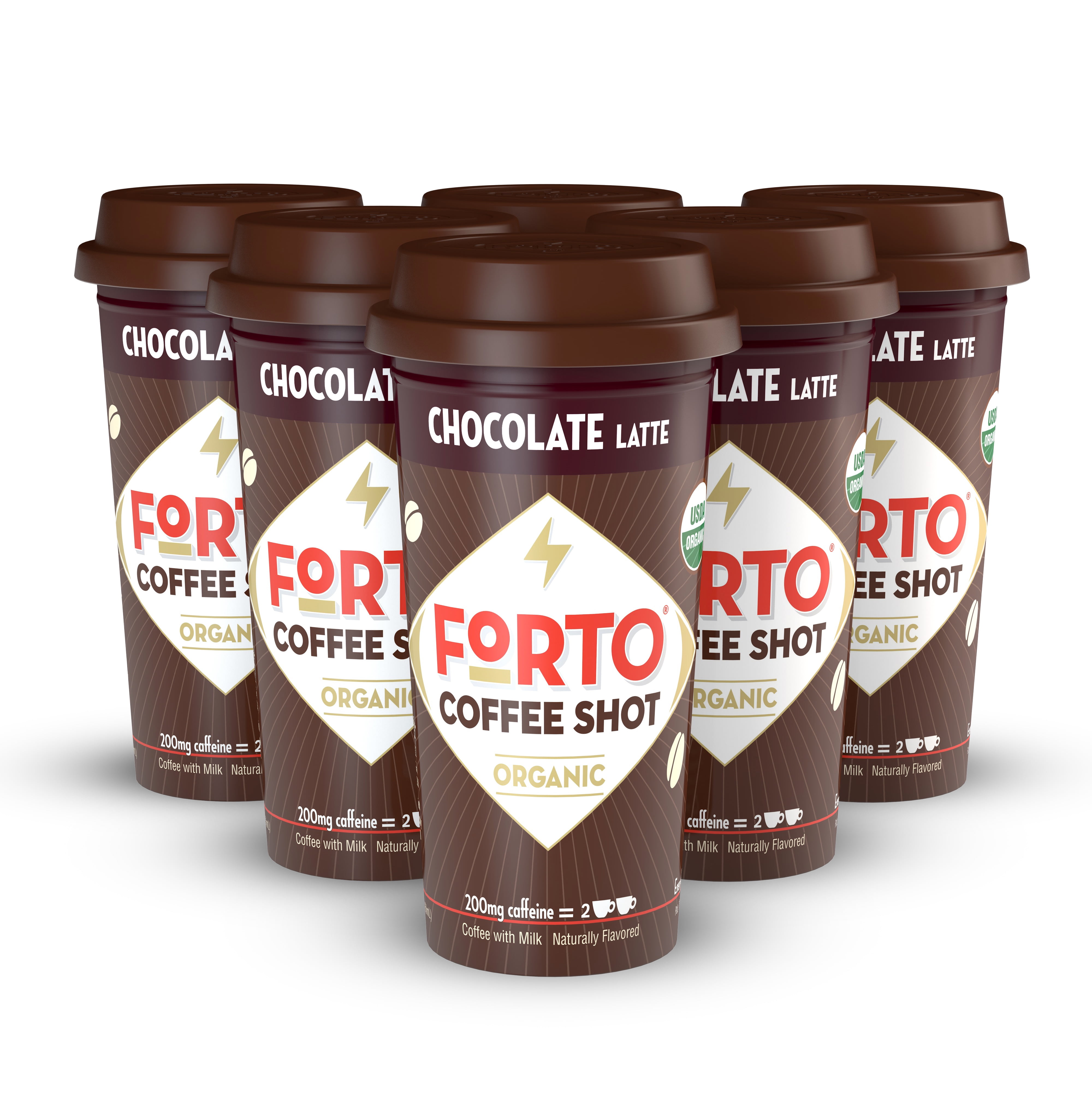 FORTO Coffee Shot 200mg Caffeine, Chocolate Latte, ReadytoDrink on