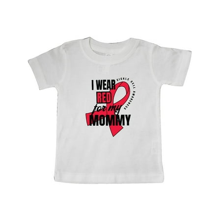 

Inktastic Sickle Cell Awareness I Wear Red For My Mommy Gift Baby Boy or Baby Girl T-Shirt