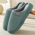 thumbnail image 2 of Chaussons Décontractés Unisexes Confortables en Coton pour Maison Intérieur Extérieur Chambre Vert, 2 of 6