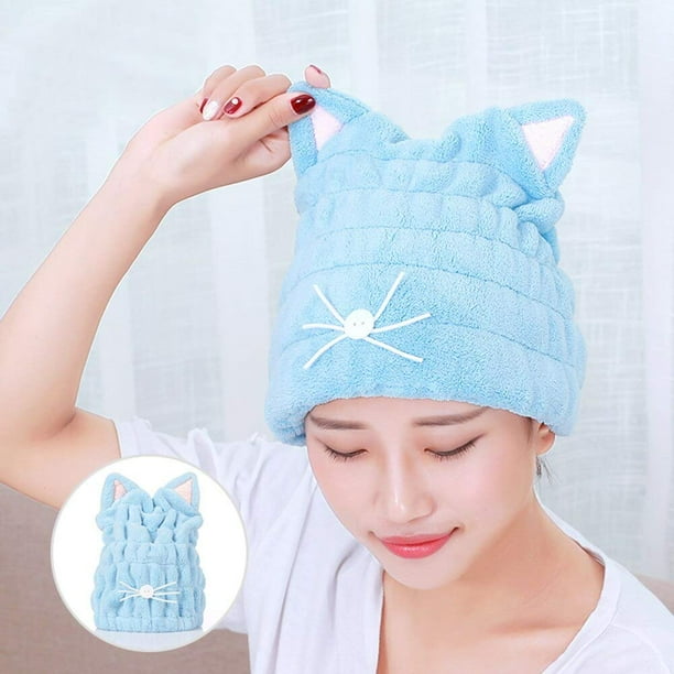 nipocaio 2Pcs Microfiber Hair Towel Cap Hair Drying Towels Cute Hair Wrap Towel Hat for Children Microfiber Hair Towel for Curly Hair Drying Cap Girls Towel Wrap Walmart