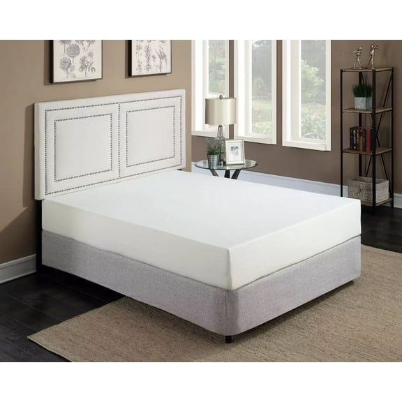 10 in. Queen Size Gel Infused Memory Foam Mattress in a Box, Low Motion Tranfer Pressure Relief Mattress, White