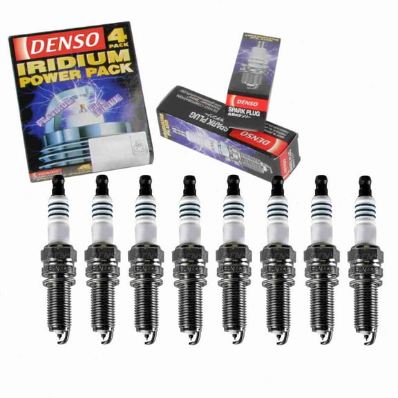 8 pc DENSO 5354 Iridium Power Spark Plugs for IXUH20I Ignition Wire Secondary Fits select: 2011-2013 HYUNDAI SONATA, 2011-2013 KIA OPTIMA
