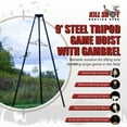 thumbnail image 2 of Kill Shot 9' Steel Tripod Game Hoist with Gambrel and 500 Pound Capacity, Black, 2 of 8