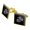 Gold, variant on Marines USMC White on Black Eagle Globe Anchor Logo Officially Licensed Square Cufflink Set - Silver or Gold