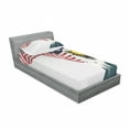 thumbnail image 3 of American Flag Bedding Set with Sheet & Covers, USA Eagle Grunge Effect 4th of July Usa Country Independence Image, Printed Bedroom Decor 2 Shams, 4 Sizes, Multicolor, by Ambesonne, 3 of 3