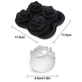 thumbnail image 4 of Molde para Cubitos Hielo en Forma Rosa Moldes Silicona 4 Rejillas Herramientas (molde), 4 of 4