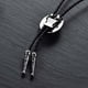 thumbnail image 5 of Western Cowboy Bolo Tie Natural Stone Bolas Rodeo Necktie - Azul, se describe Zulema Novedad occidental Bolo Tie, 5 of 8