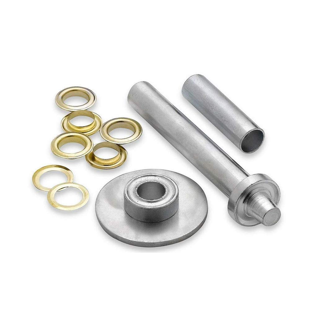 Brass Coated Grommets Set 103 pack Washers Heavy Duty Installation Tool Assorted Kit By