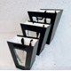 thumbnail image 1 of Zhuge Bolsas de embalaje para cajas de regalo, bolsas de transporte con ventana transparente trapezoidal, bolsas de transporte para regalos de flores (negro, 18 * 10 * 20 cm), 1 of 5
