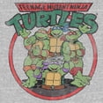 thumbnail image 2 of Girl's Teenage Mutant Ninja Turtles Distressed Ninjas Circle  Graphic Tee Athletic Heather Small, 2 of 5