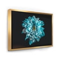 thumbnail image 3 of Close Up Of Flower With White and Blue Petals 32 in x 16 in Framed Painting Canvas Art Print, by Designart, 3 of 5