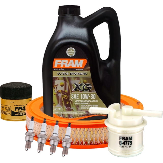 Kit De Afinación Con Aceite 10W30 Sintético, Bujías Cobre, Filtro De Aire, Filtro Para Aceite Sintético Y Filtro De Combustible 8 Piezas Compatible con Mazda B2000 L4 2.0L DE 1986 A 1987