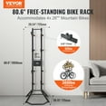 thumbnail image 2 of VEVOR 4 Bike Storage Rack, Free Standing Vertical Bike Rack Holds Up to 260 lbs, 2 of 9