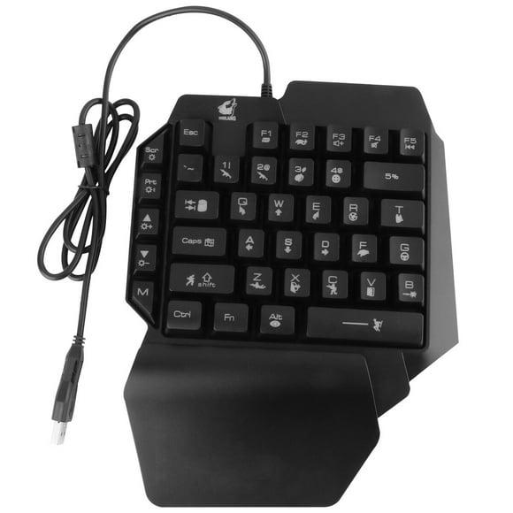 1PC K15 Single Hand Keypad Left Hand Mechanical Keyboard Hand Feeling Game Keypad for Home Phone Use Black Gaming Style Keypad