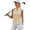 Khaki, variant on PINSPARK Womens Golf Tank Top Sun Protection Zip-Up Tennis Shirt Quick Dry Sleeveless Workout Polo