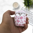 thumbnail image 6 of YOMPLOW Apple Cow Print Earbud Case with Keychain, Cow Pink, 6 of 7