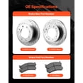 thumbnail image 3 of VEVOR Front and Rear Brake Rotors Kit for 2002-2006 Chevrolet Avalanche 2500 (8 STUD), 3 of 9