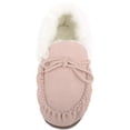 thumbnail image 2 of Snugrugs Womens Wool Lined Moccasin Slippers with Rubber Sole & Wool Cuff - Beige - US 9, 2 of 7