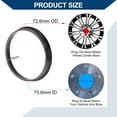 thumbnail image 3 of Car Wheel Hub Centric Rings Wheels Center Shaft Shock Absorbing Hubrings Durable Polycarbonate OD 72.6mm to ID 70.6mm 2 Pcs Black, 3 of 7