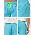 thumbnail image 6 of INSPIRE CHIC Men's Shorts Solid Beach Shorts Drawstring Surfing Mesh Lining Board Shorts 30 Light Blue, 6 of 7