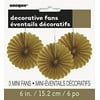 Unique Industries Gold 6" Flower Shaped Tissue Paper Hanging Pom Poms, 3 Count