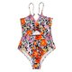 thumbnail image 2 of Gibobby Trajes de baño mujer una pieza Traje de baño sexy para mujer Romántico Impreso floral Sexy Recorte Bikini Traje de baño Elegante Traje de baño de(Naranja,XL), 2 of 5