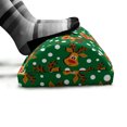 thumbnail image 5 of Green Xmas Foot Rest, Ornamental Cartoon Winter Deer Heads Pattern and Snowflake Dots, Non-Slip Backing Ergonomic Memory Foam Leg Support for Office, Vermilion Amber and White, by Ambesonne, 5 of 5