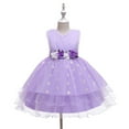 thumbnail image 2 of Esaierr Kids Toddler Girls Flower Princess Dress Princess Dress Fluffy Formal Dress Little Girls Party Wedding Formal Dresses Mesh Dress Flower Baby Performance Dress, 2 of 7