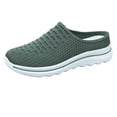 thumbnail image 3 of CAIXAI Wide Toe Box Shoes Women Arch Support Wide Toe Box Sneakers Women Breathable on Low Top Walking Shoes Knit Upper Embroidery Mary Jane Flats Hands Free Sock Shoe, 3 of 8