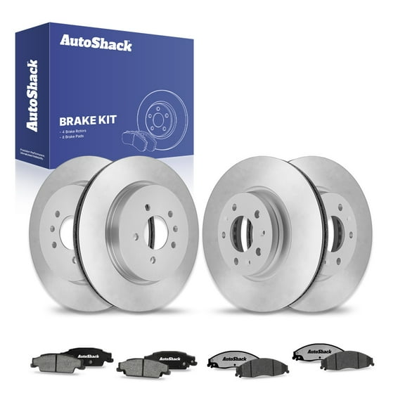 AutoShack Front Vented & Rear Vented Brake Rotors   Ceramic Pads 12-PC Brake Kit Replacement for 2003-2007 Cadillac CTS 2005-2008 Cadillac STS