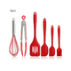 thumbnail image 1 of Juego de utensilios de cocina de silicona antiadherentes, utensilios de cocina, cuchara, espátula, cucharón, batidores de huevos, accesorios TOOLGadget, colores variados, 6 piezas, 27, 1 of 1