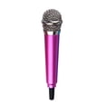 thumbnail image 1 of HEVIRGO 3.5mm Mini Condenser Microphone Phone Karaoke Mic with Stand for iPhone Android, 1 of 10