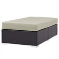 thumbnail image 3 of Modway Convene Outdoor Patio Fabric Rectangle Ottoman in Espresso Beige, 3 of 5
