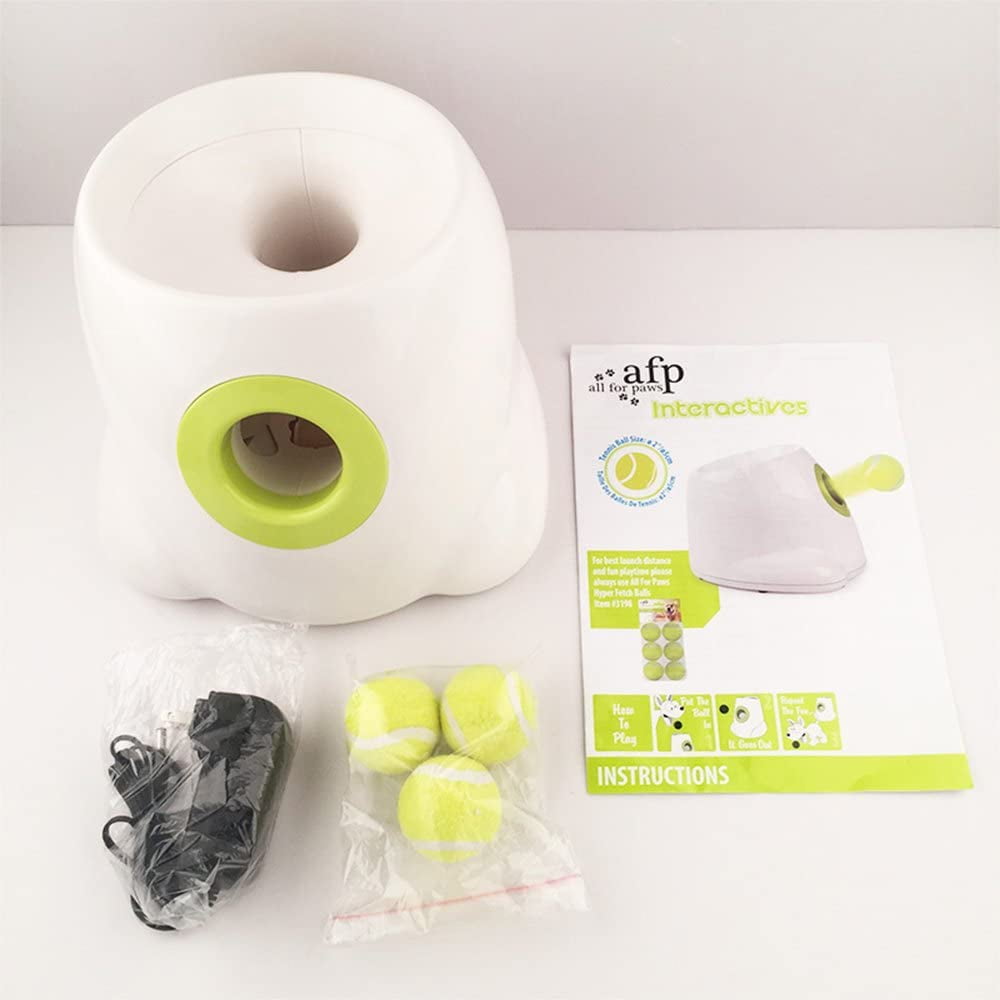 All for Paws Automatic Ball Launcher Dog Toy with Tennis Balls for Active Dogs