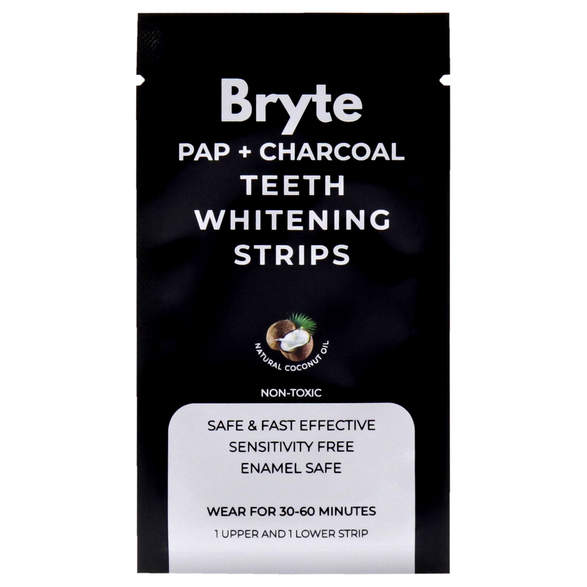 Bryte PAP Pus Charcoal Whitening Strips , 28 Pc Strips