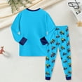 thumbnail image 4 of Paguaki Boys Pajama Kids Long Sleeve Cartoon Turck Pajamas Set Soft Clothes Sleepwear, 4 of 7