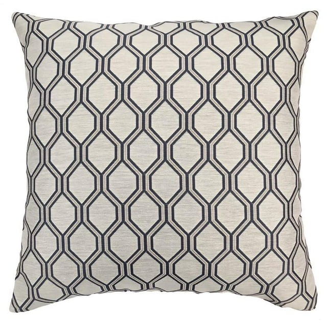 Andante Feather and Down Throw Pillow In Cobalt Jacquard Fabric