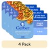 (4 pack) Gerber Mealtime for Toddler, Pasta Stars in Meat Sauce and a side of Mixed Vegetables, Toddler Food, 6.8 oz Tray