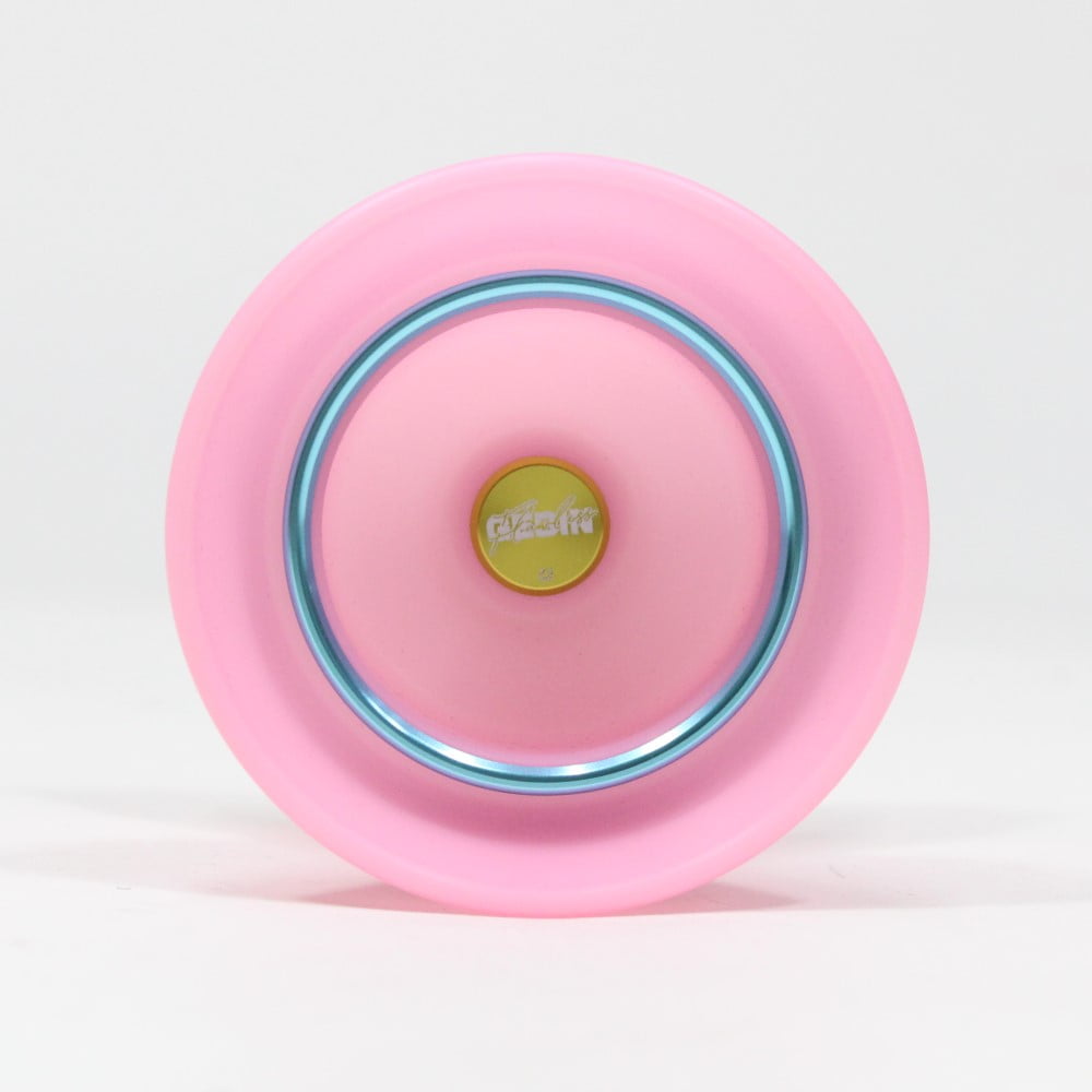 C3yoyodesign Flawless Yo-Yo - Off String YoYo - Rei Iwakura Signature Yo-Yo (Pink with Blue Rim-Gebin Edition)