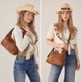 thumbnail image 7 of Wrangler Slouchy Shoulder Bag Faux Suede Hobo Bags Small Purses for Women , Brown, 7 of 7