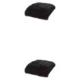 thumbnail image 1 of Injueey Fundas de cojín de asiento de lana para silla, alfombrilla para taburetes, cojín cuadrado grueso, textil antideslizante, decoración Negro 40X40cm 2Conjunto, 1 of 1