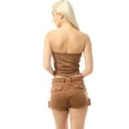 thumbnail image 7 of MixMatchy Women's Boho Strapless Basic Faux Suede Tube Top, 7 of 7