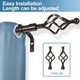 thumbnail image 4 of Urbanest 1" Diameter Designer Birdcage Single Curtain Rod – Heavy Metal Decorative Finials, Drapery Hardware for Window Treatments, 48" to 84", Oil-rubbed Bronze (ORB), 4 of 6