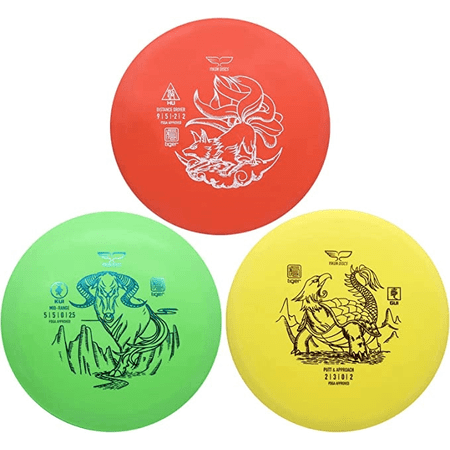 Yikun Discs - 3 Disc Set - Grippy and Affordable Tiger Line Plastic