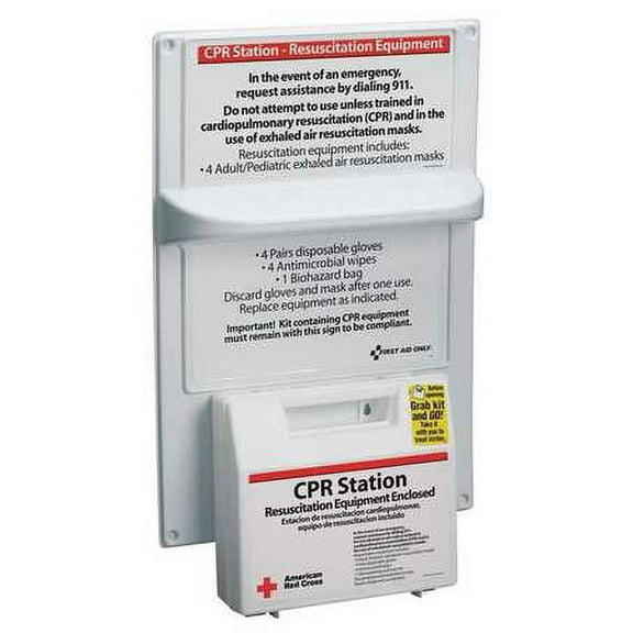 First Aid Only CPR Station, Plastic Box, 20 Components, 1 People Served 9145-RC