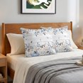 thumbnail image 6 of Thanksgiving Fall Pillow Covers 16x16 Set of 2, Pumpkins Blue Eucalyptus Leaves Wooden Throw Pillow Covers Decorative Couch Cushion Cover, Microfiber Soft Pillowcases for Bedroom Living Room Sofa, 6 of 9